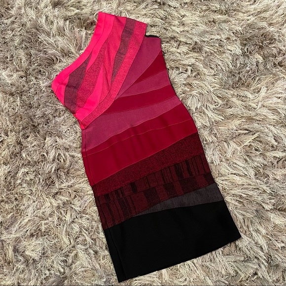 Herve Leger Eliana One Shoulder Bandage Dress - Picture 3 of 13